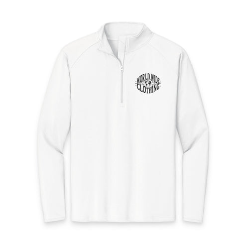 Embroidered Quarter-Zip Pullover — Retro Surf Logo
