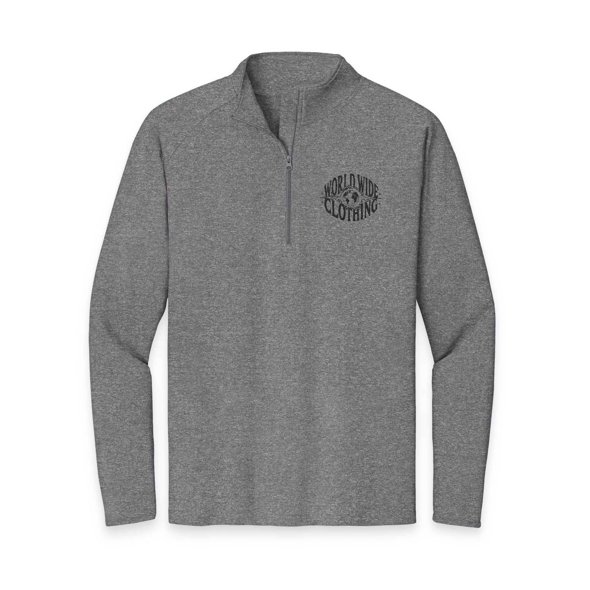 Embroidered Quarter-Zip Pullover — Retro Surf Logo